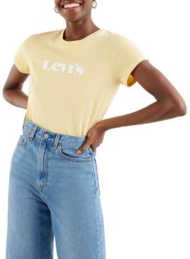 Camiseta Levis The Perfect Tee Amarillo Para Mujer