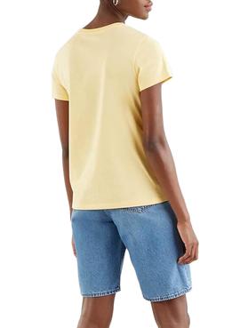 Camiseta Levis The Perfect Tee Amarillo Para Mujer