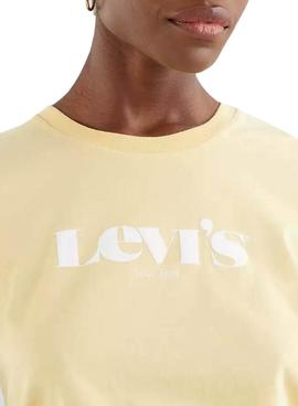 Camiseta Levis The Perfect Tee Amarillo Para Mujer
