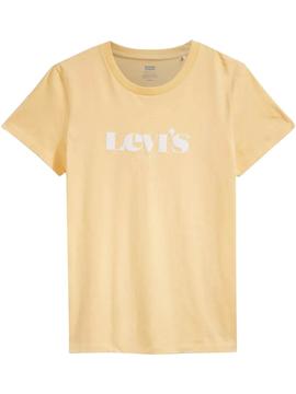 Camiseta Levis The Perfect Tee Amarillo Para Mujer