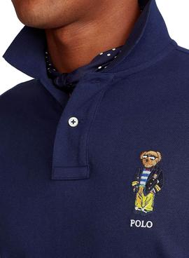 Polo Polo Ralph Lauren Bear Logo Azul Marino 