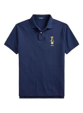 Polo Polo Ralph Lauren Bear Logo Azul Marino 