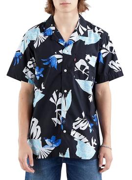 Camisa Levis Cubano Collage Marino Para Hombre