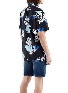 Camisa Levis Cubano Collage Marino Para Hombre