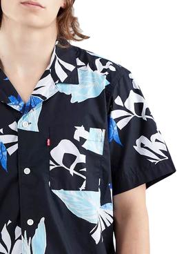 Camisa Levis Cubano Collage Marino Para Hombre