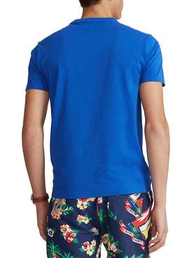 Camiseta Polo Ralph Lauren Custom Fit Azul Hombre