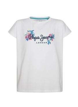 Camiseta Pepe Jeans Cris Blanco para Niña