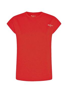 Camiseta Pepe Jeans Bloom Rojo Para Mujer