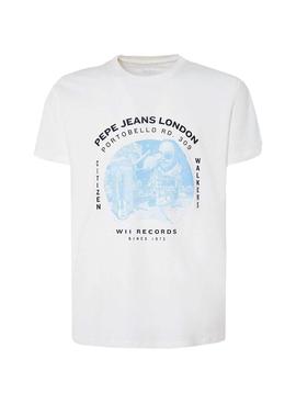 Camiseta Pepe Jeans Damiel Blanco Para Hombre