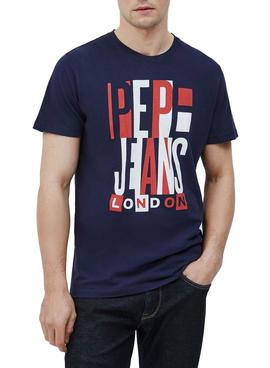 Camiseta Pepe Jeans Davy Marino Para Hombre