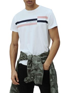 Camiseta Pepe Jeans Donovan Blanco Para Hombre