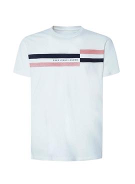 Camiseta Pepe Jeans Donovan Blanco Para Hombre