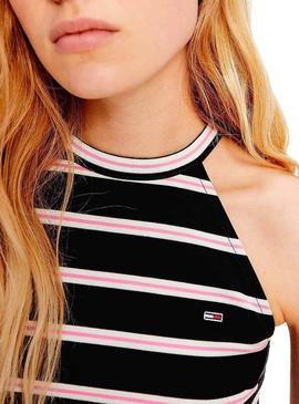 Top Tommy Jeans Crop Striped Para Mujer