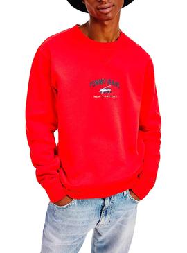 Sudadera Tommy Jeans Timeless Rojo Para Hombre