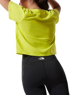 Camiseta The North Face Cropped Fine Verde Mujer