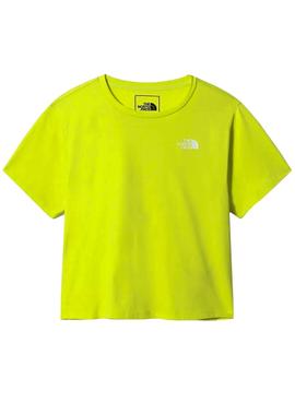 Camiseta The North Face Cropped Fine Verde Mujer