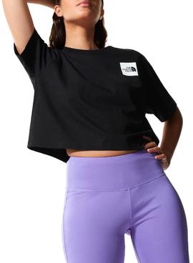 Camiseta The North Face Cropped Negro Para Mujer