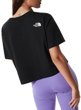 Camiseta The North Face Cropped Negro Para Mujer