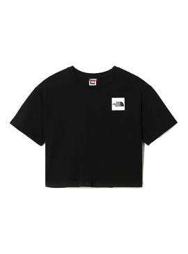 Camiseta The North Face Cropped Negro Para Mujer