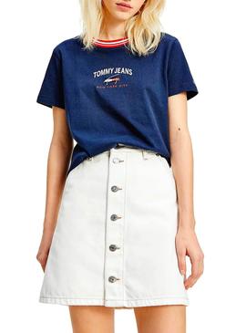 Camiseta Tommy Jeans Timeless Azul Marino Mujer