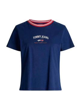 Camiseta Tommy Jeans Timeless Azul Marino Mujer