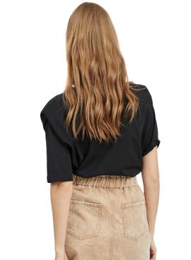 Camiseta Vila Vishoulde Negro Para Mujer