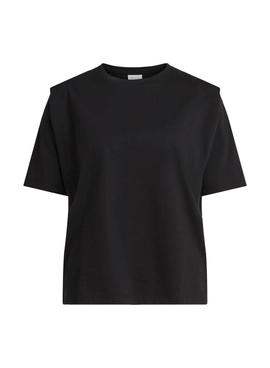 Camiseta Vila Vishoulde Negro Para Mujer