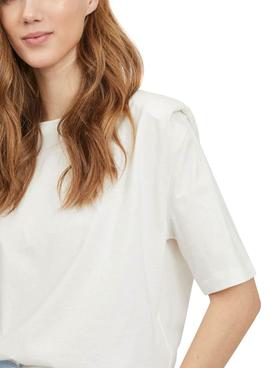 Camiseta Vila Vishoulde Blanco Para Mujer