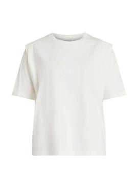 Camiseta Vila Vishoulde Blanco Para Mujer