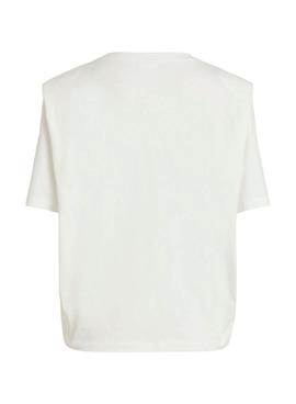 Camiseta Vila Vishoulde Blanco Para Mujer