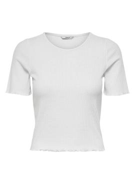 Camiseta Only Emma Blanco Para Mujer