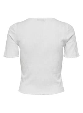 Camiseta Only Emma Blanco Para Mujer