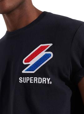 Camisa Superdry Sportstyle Azul Marino Para Hombre