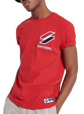 Camiseta Superdry Sportstyle Rojo Para Hombre