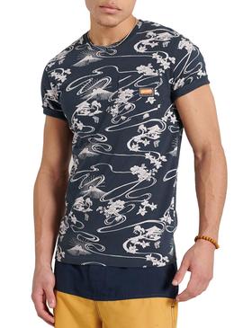 Camiseta Superdry Pocket Azul Marino Para Hombre