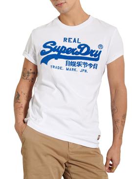 Camiseta Superdry Chemille Tee Blanco Para Hombre