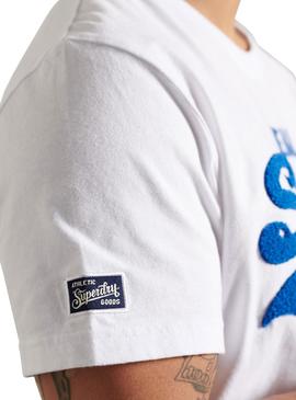 Camiseta Superdry Chemille Tee Blanco Para Hombre
