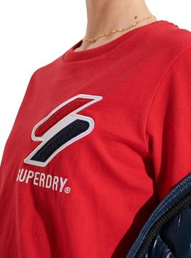 Camiseta Superdry Sportstyle Rojo Para Mujer
