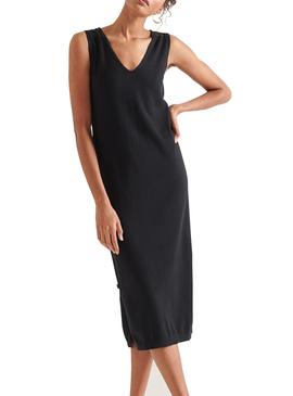 Vestido Superdry V Neck Knitgted Negro Para Mujer