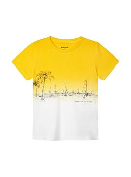 Camiseta Mayoral Dip Dye Amarillo Niño        