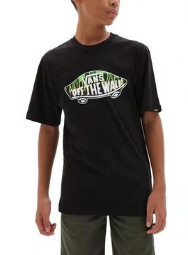 Camiseta Vans OTW Logo Fill Negro Para Niño