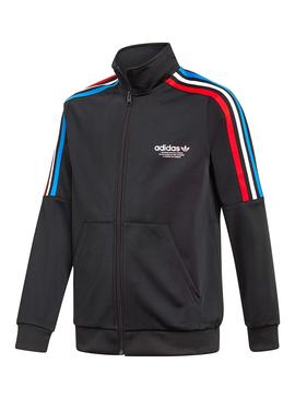 Chaqueta Adidas Tracktop Negro Para Niño Niña