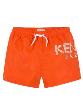 Bañador Kenzo Logo Naranja Niño