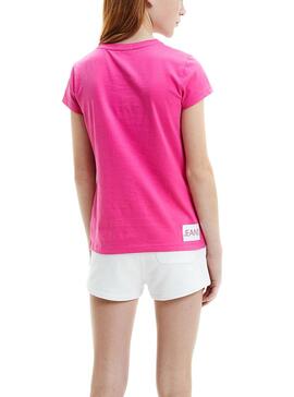 Camiseta Calvin Klein Institutional Fucsia Niña