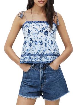 Blusa Pepe Jeans Hermiones Azul Para Mujer