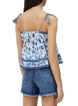 Blusa Pepe Jeans Hermiones Azul Para Mujer