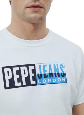 Camiseta Pepe Jeans Gelu Blanco Para Mujer