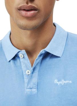 Polo Pepe Jeans Vincent Azul Claro Para Hombre