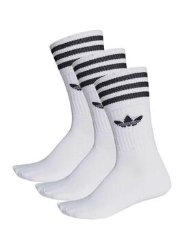 Calcetines Adidas Solid Crew Blanco Niño Niña