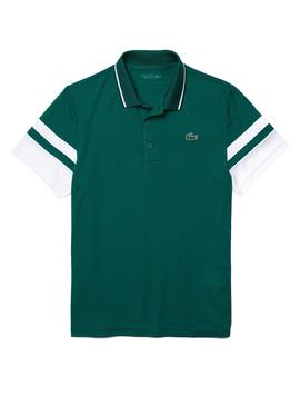Polo Lacoste Sport Tennis Piqué Verde Para Hombre